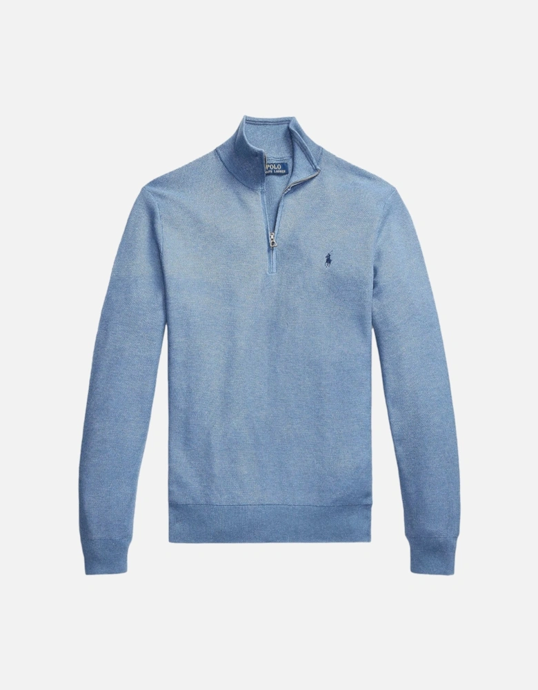 Half Zip LS Pullover 501 Blue Stone