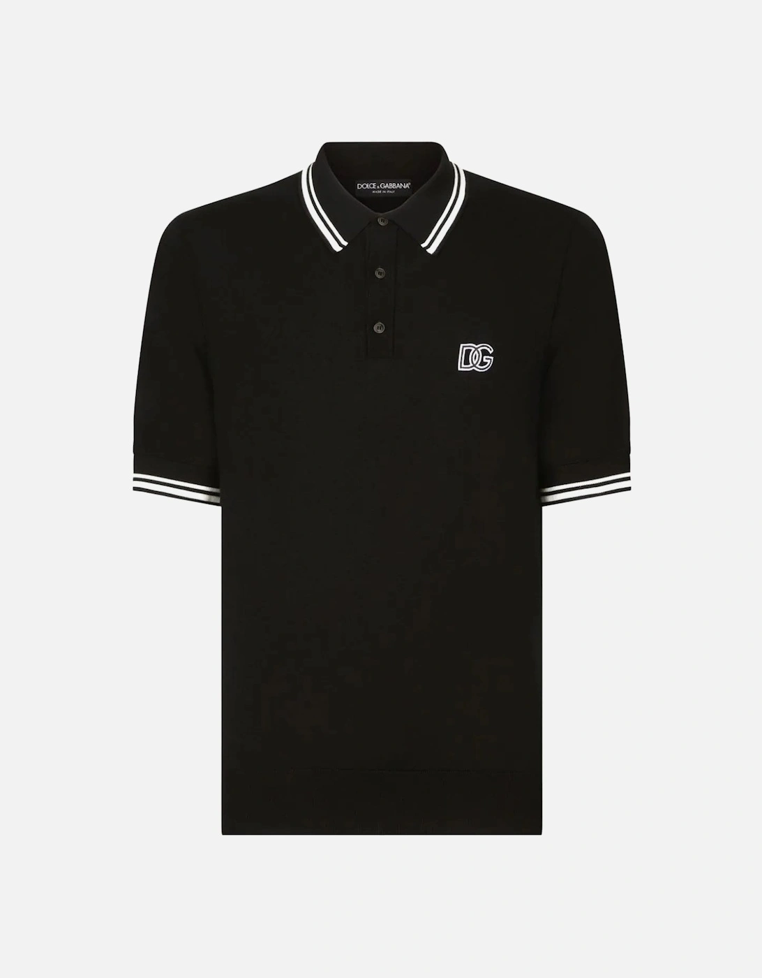 Logo-Embroidered Stripe Detailed Polo Black, 6 of 5