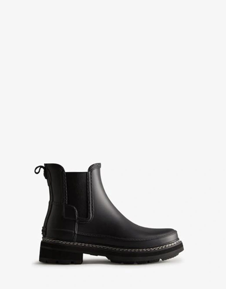 Refined Stitch Detail Chelsea Boots Black