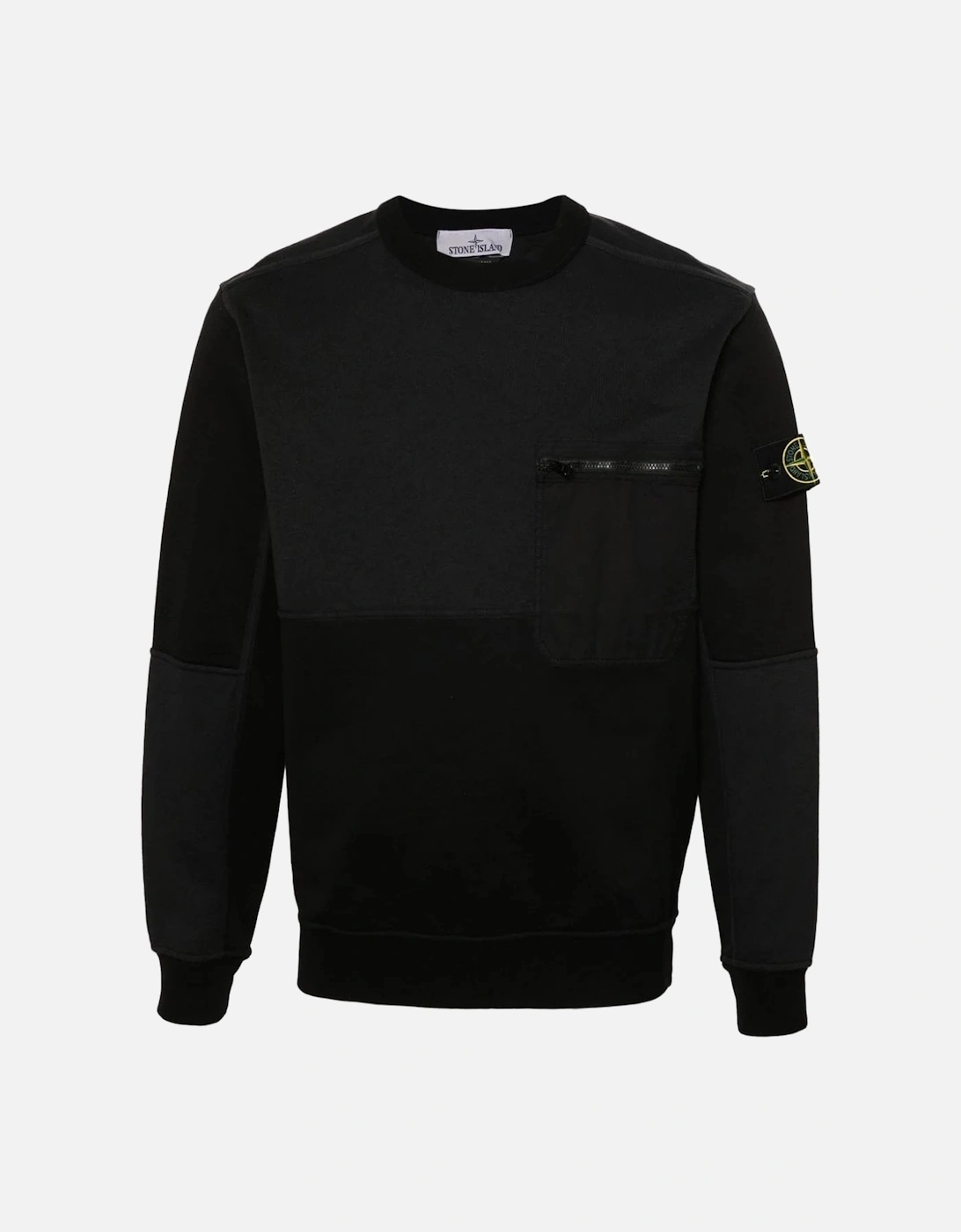 Cotton Zip Pocket Sweatshirt Black, 6 of 5