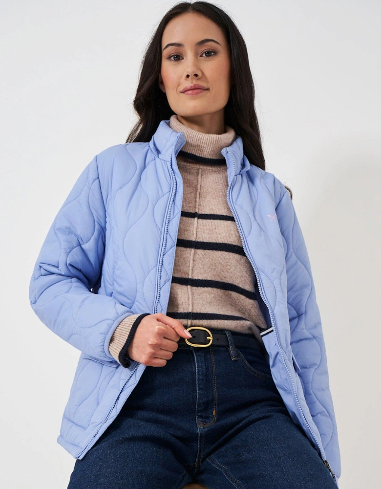 Lightweight Nylon Quilted Jacket - Blue