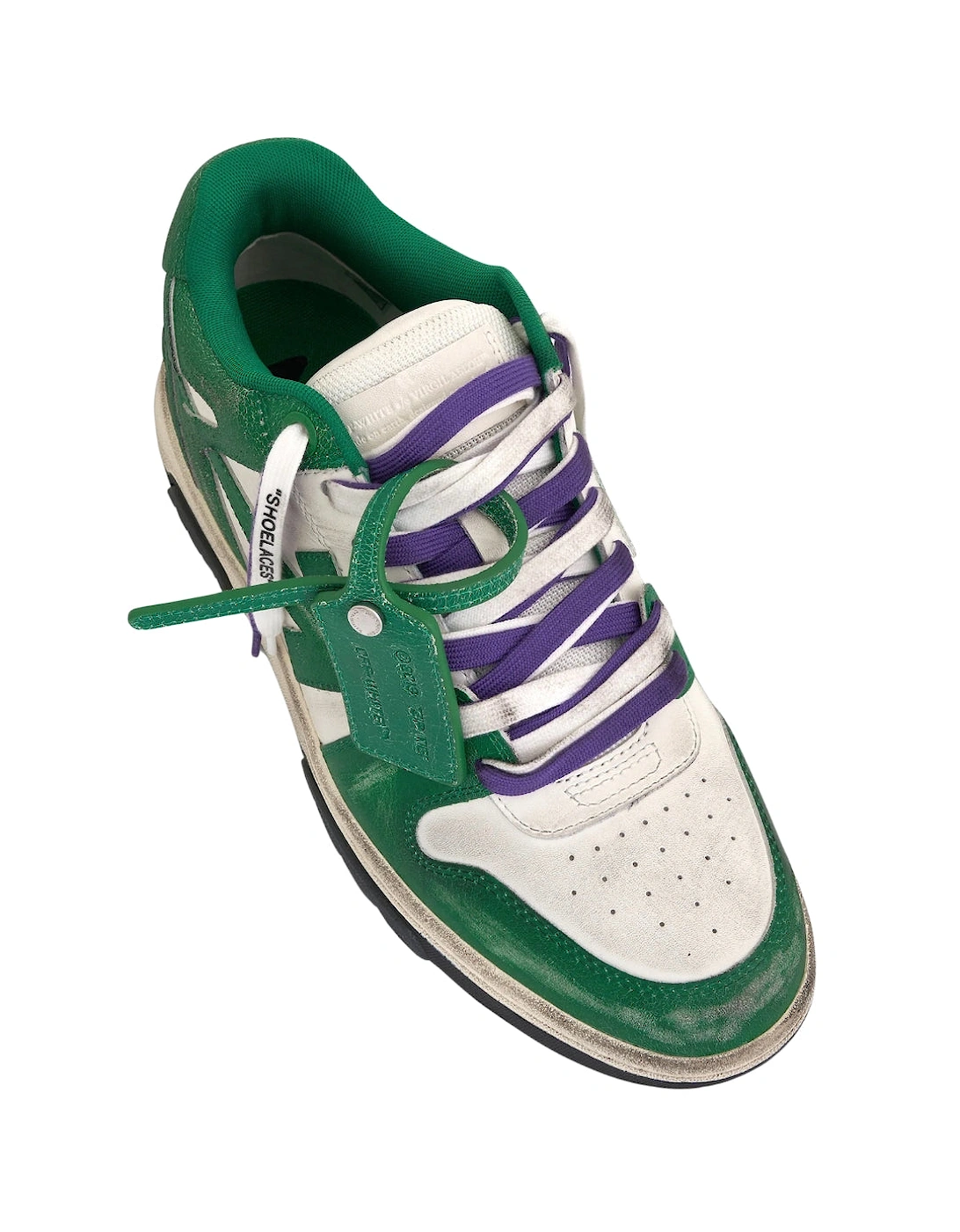Out Of Office Green Vintage Leather Sneakers