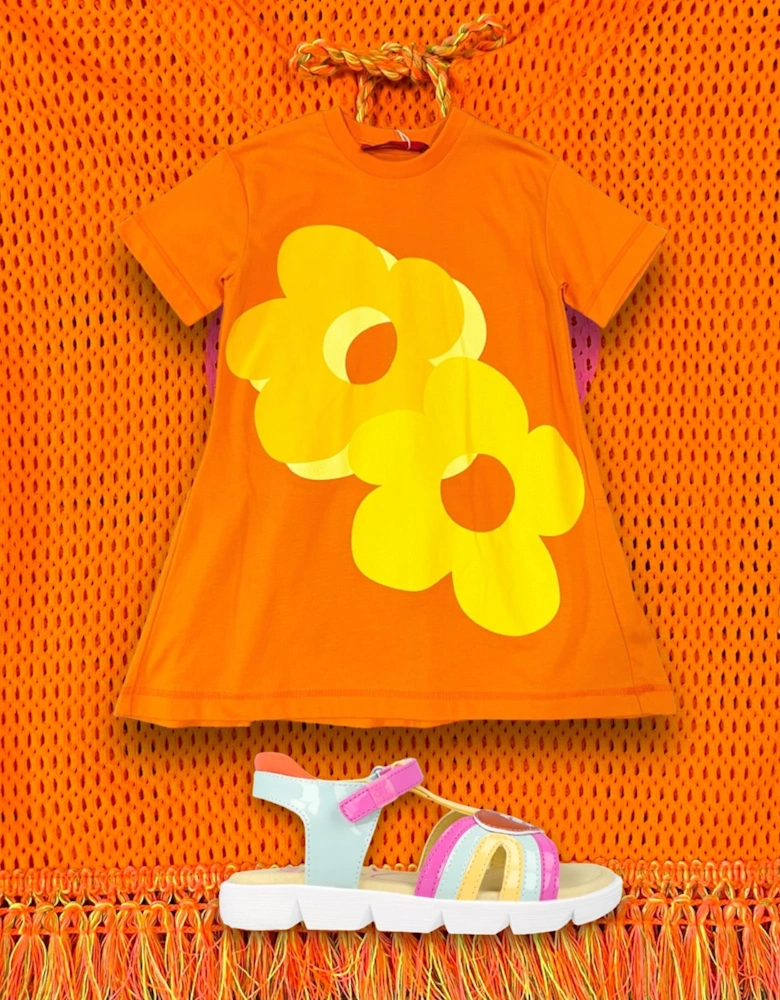Orange Flower Dress