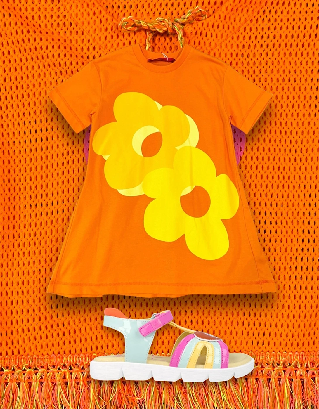 Orange Flower Dress