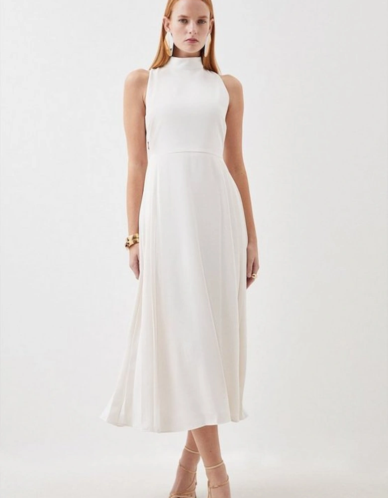 Tall Soft Tailored Pleated Panel Midaxi Dress