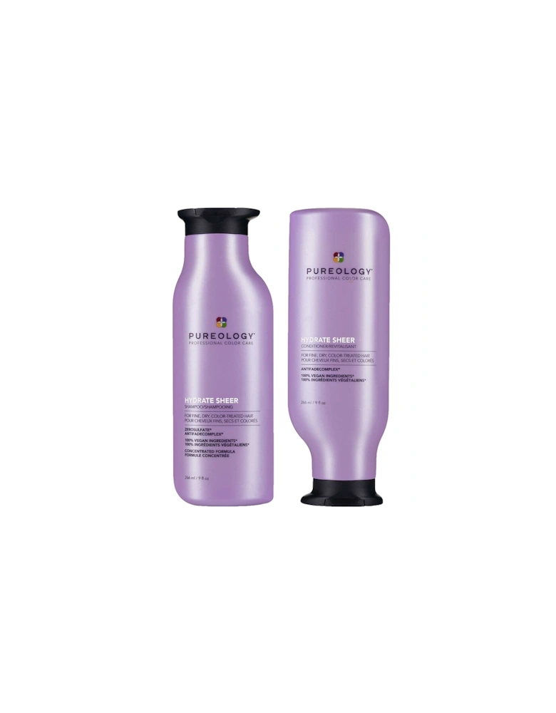 Hydrate Sheer Shampoo and Conditioner Bundle for Fine, Dry Hair, Sulphate Free for a Gentle Cleanse