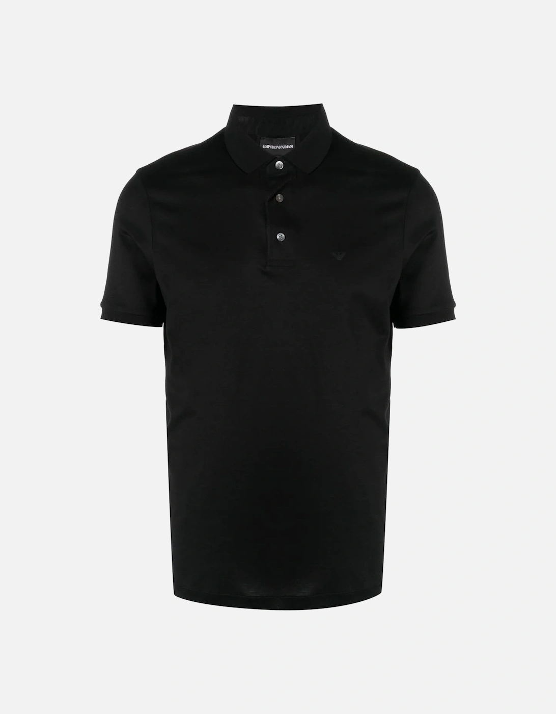 Stretch Cotton Polo Shirt Black, 6 of 5