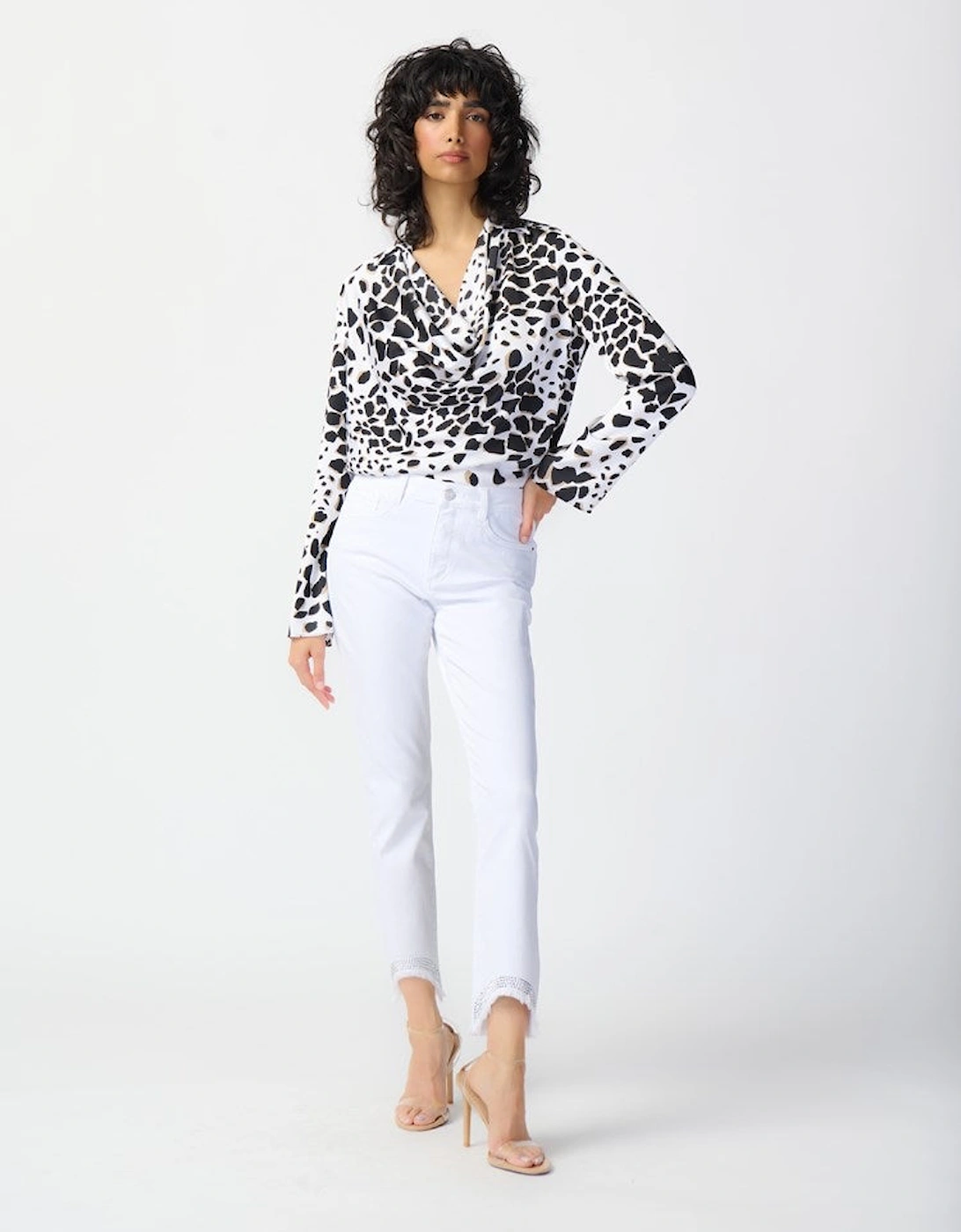 Animal print satin top with cowl neckline, 5 of 4