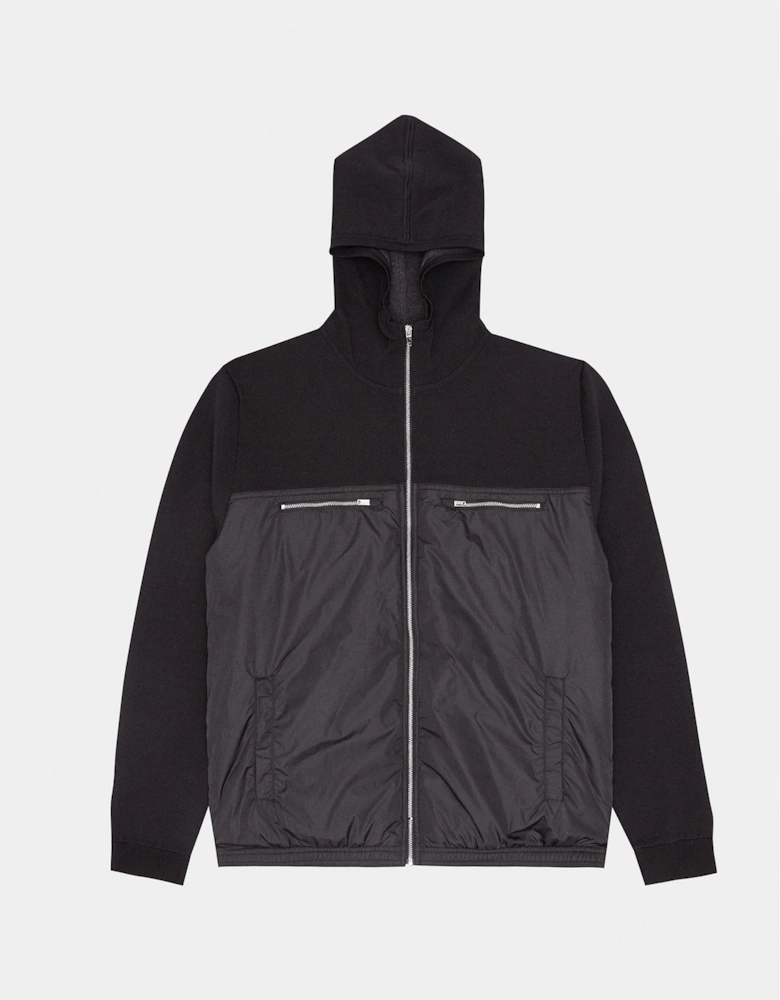 Zip Through Hooded Hybrid Jacket