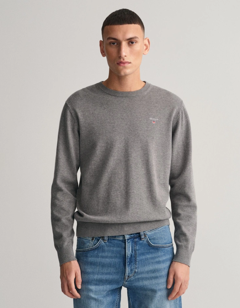 Mens Classic Cotton Crew Neck Sweater - Mens Classic Cotton Crewneck Sweatshirt