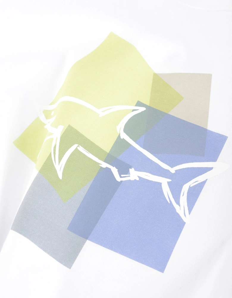 Cotton Shark Print T-shirt White