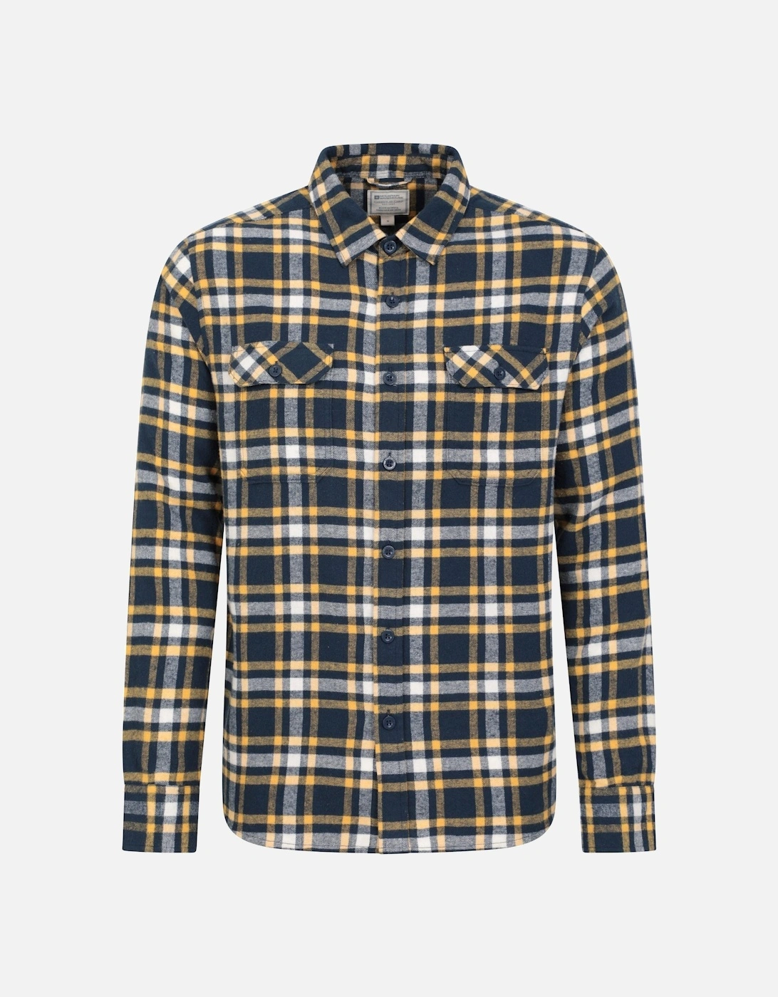 Mens Trace Flannel Long-Sleeved Shirt, 2 of 1