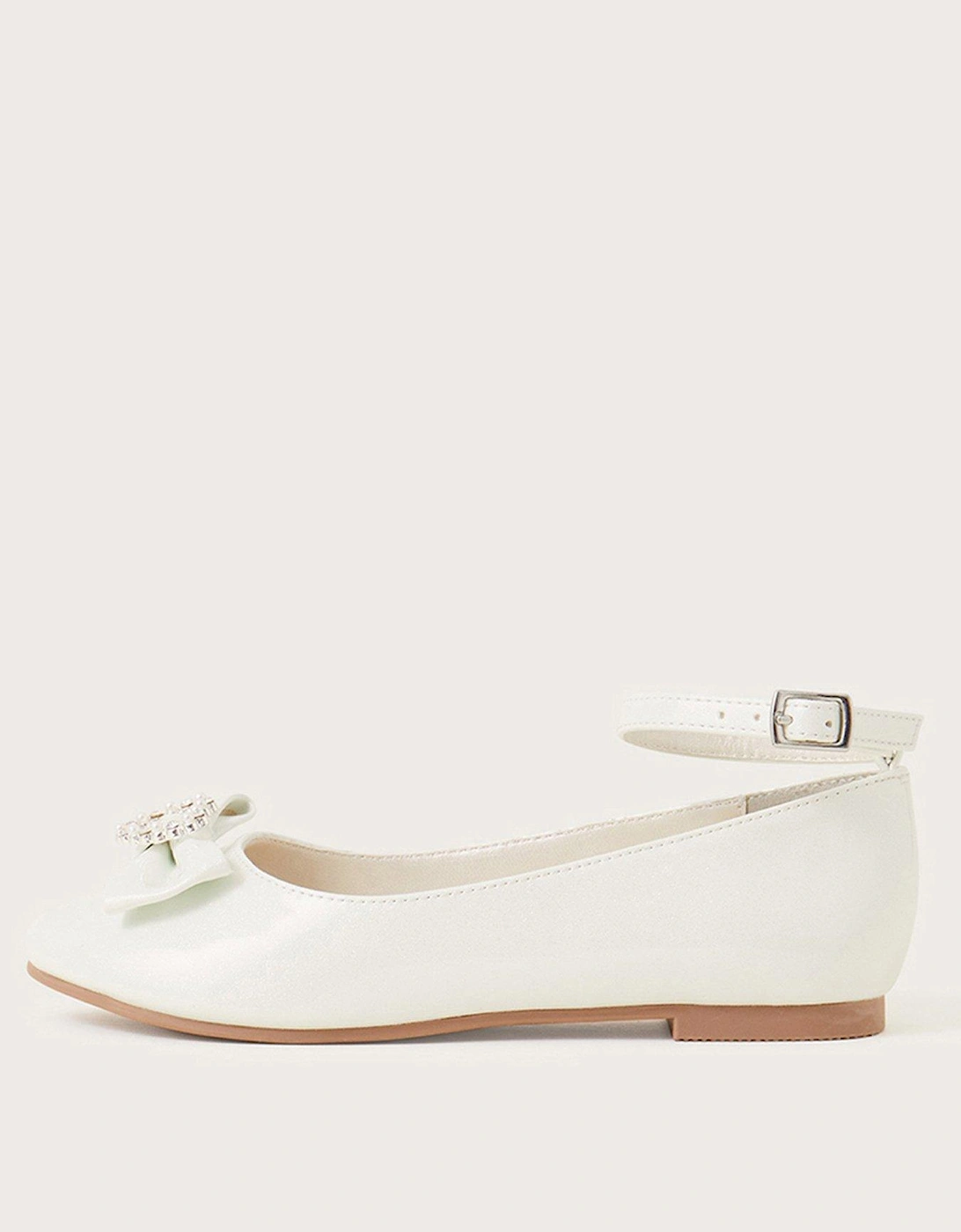 Girls Tilla Ballerina Shoes - Ivory, 2 of 1