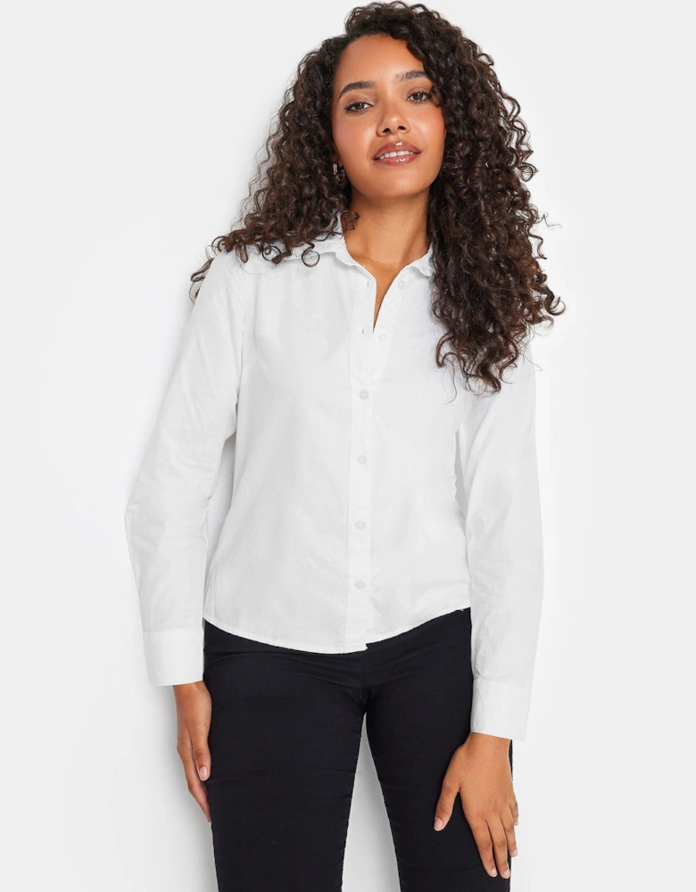 Fitted Poplin Shirt - White