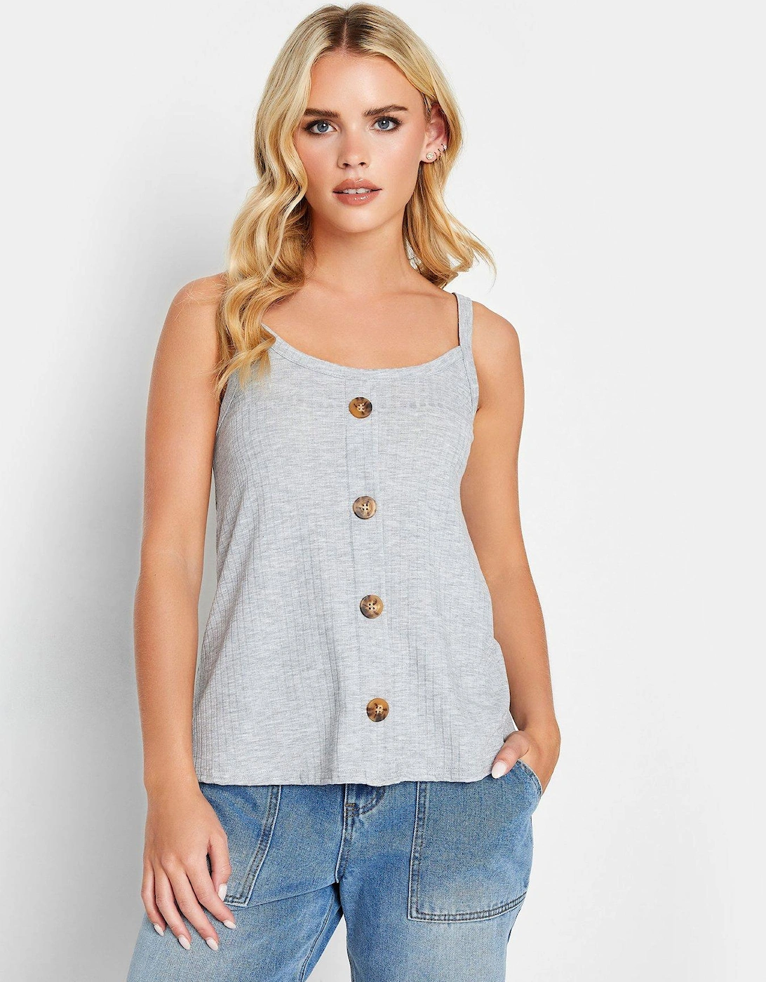 Button Down Cami Vest Top, 2 of 1