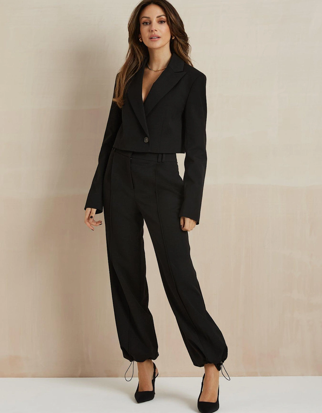 Cuff Detail Trousers - Black, 3 of 2
