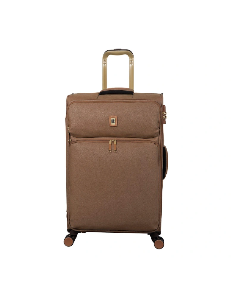 Enduring Medium Expandable Suitcase with TSA Lock - Tan