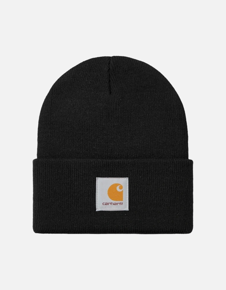 Short Watch Hat Beanie - Black