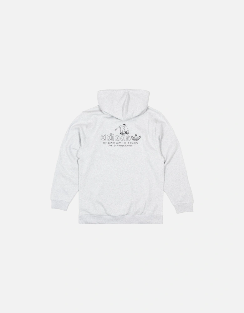 Henry Jones Hooded Sweatshirt - Light Grey Heather/Black
