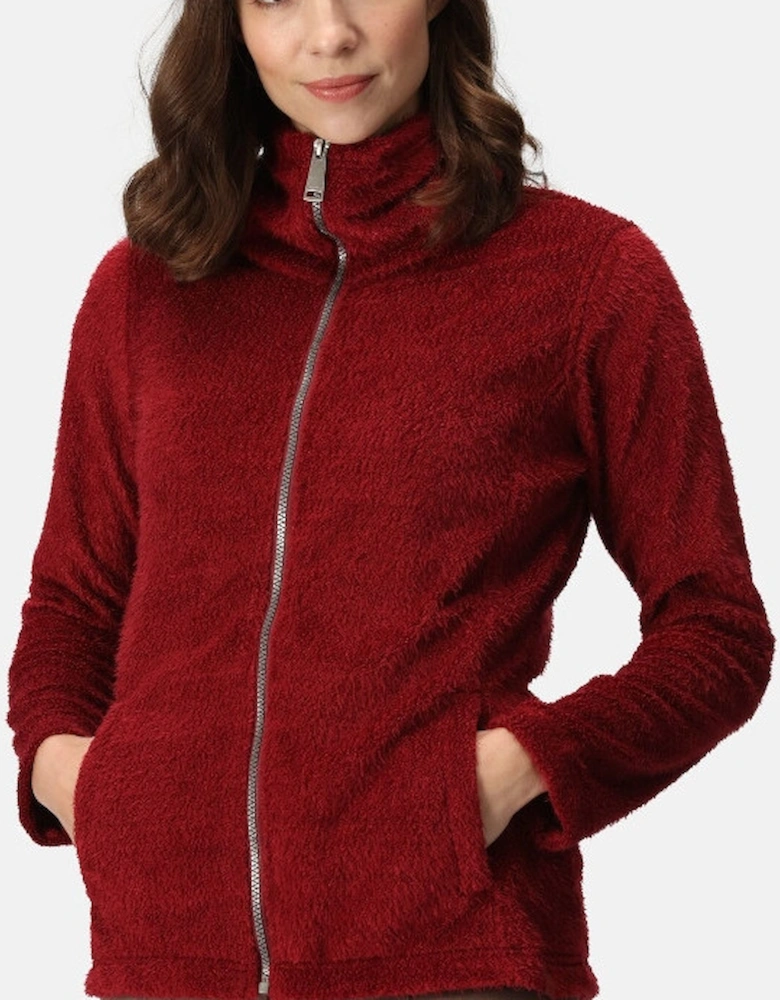 Womens Heloise Mock Neck Full Zip Fleece Jacket