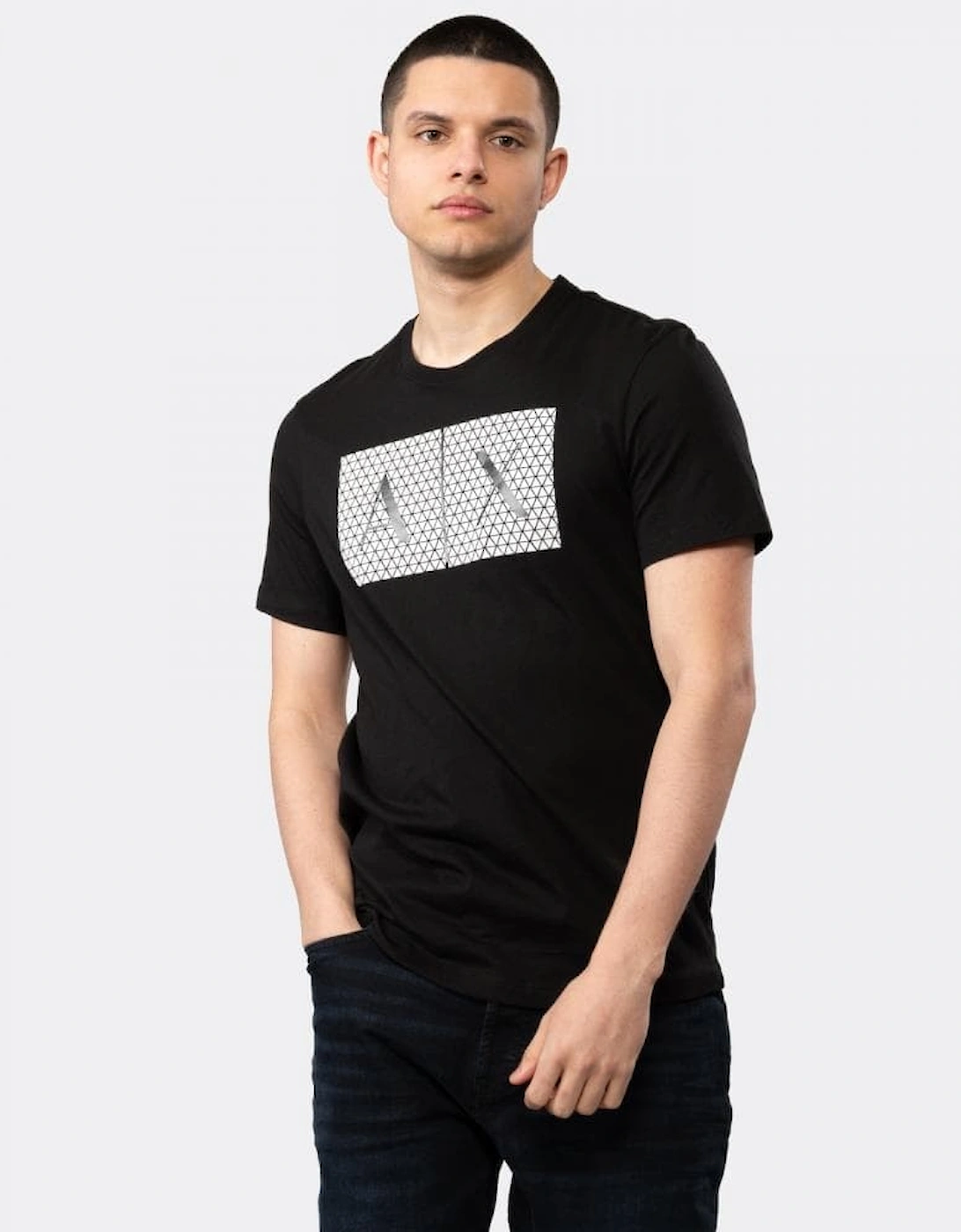 Mens Slim Fit A|X Large Icon Logo T-Shirt, 6 of 5