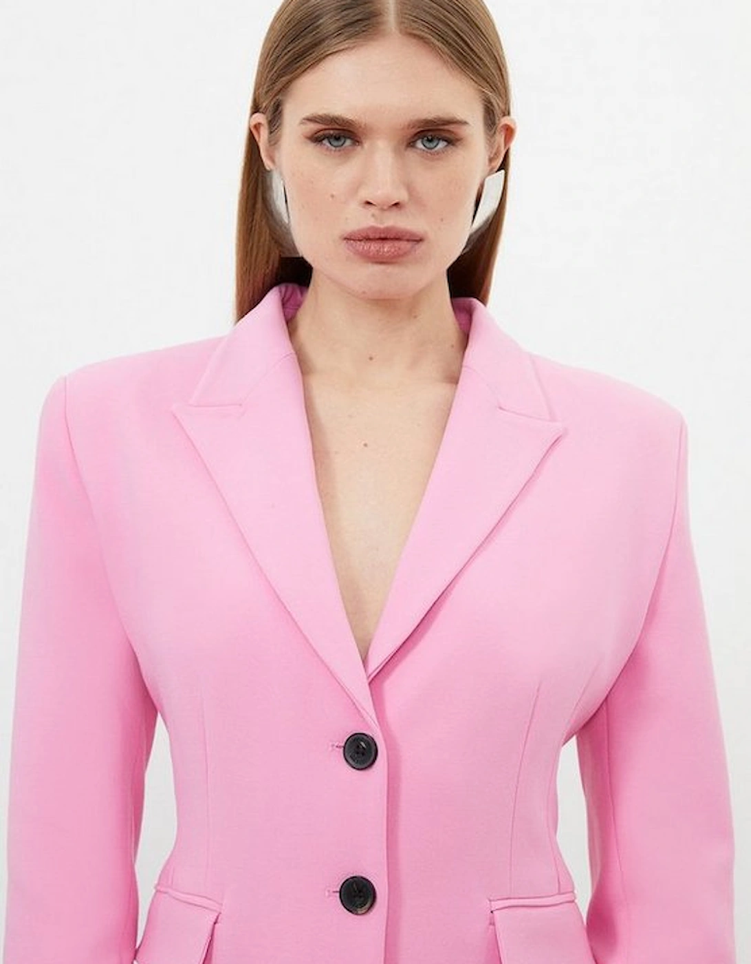Compact Stretched Tailored Darted Blazer