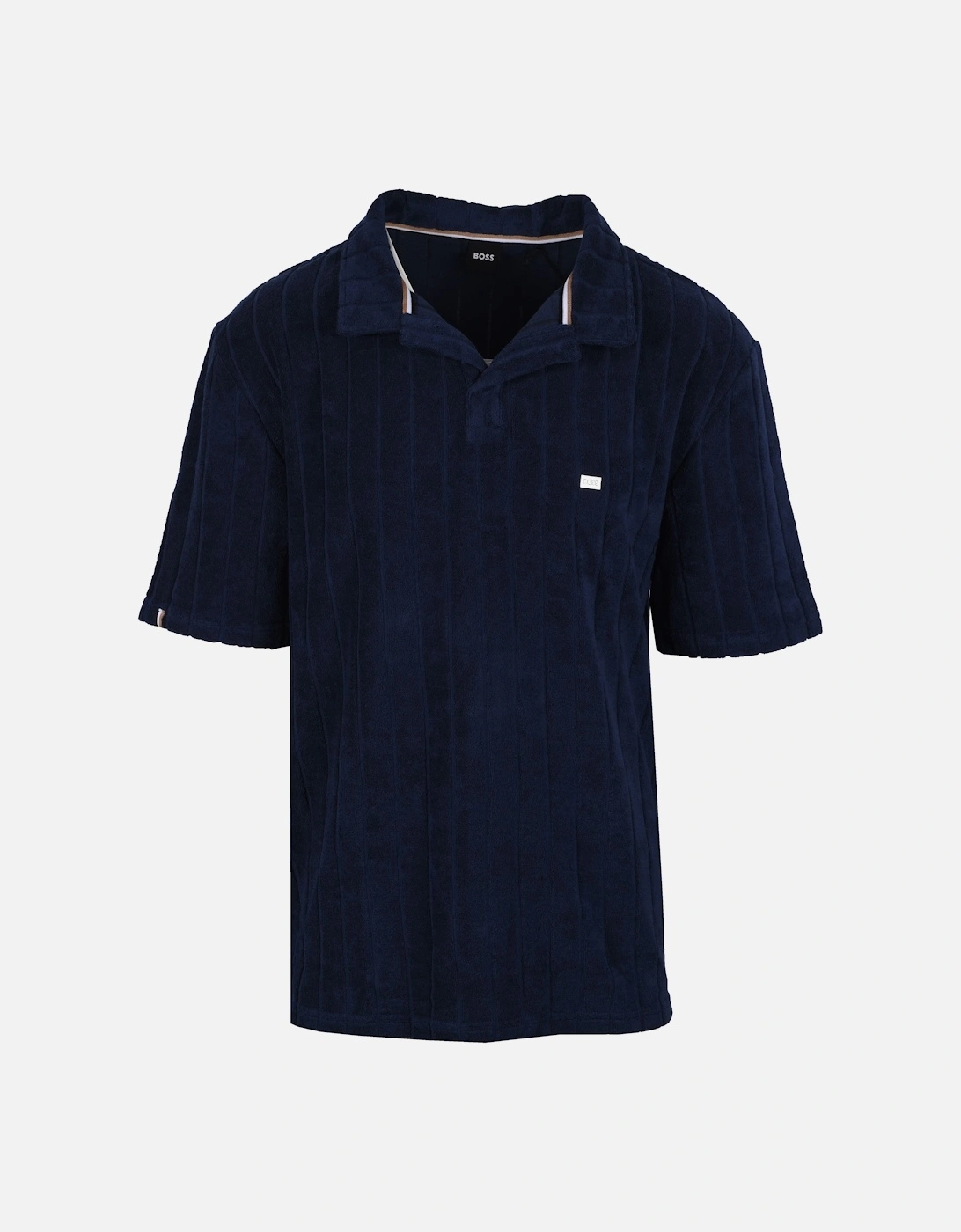 Boss Toweling Polo Shirt Navy, 5 of 4