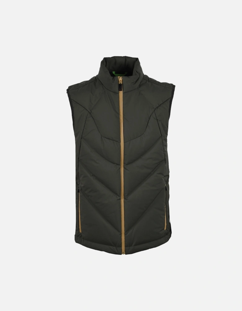 Boss V_titanium Down Gilet Open Green