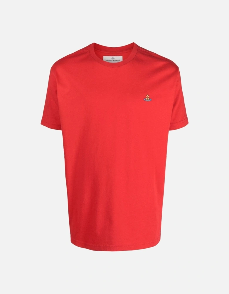 Classic Multicoloured Orb T-shirt Red