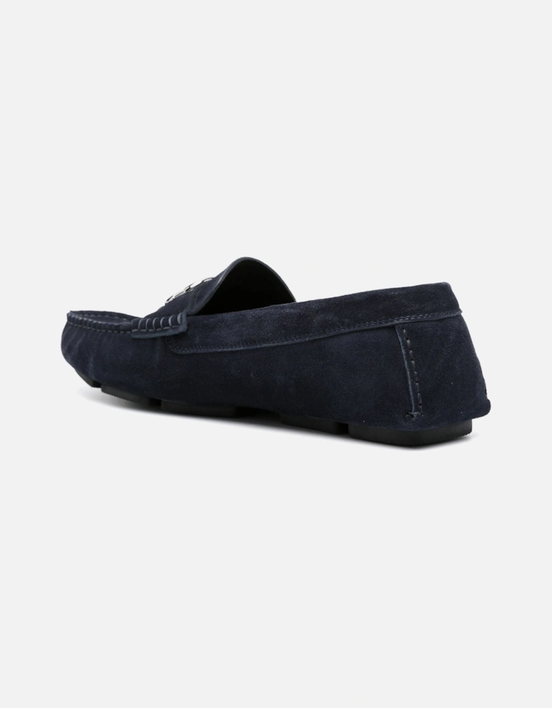 DG Suede Buckle Loafers Navy