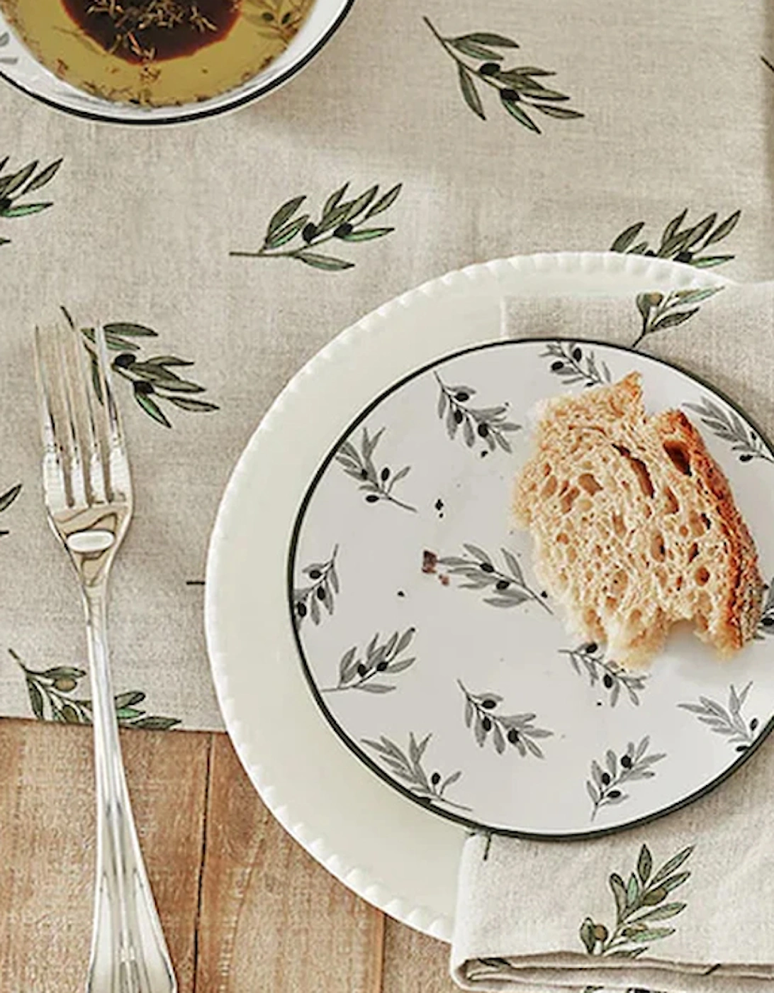 Side Plate Stoneware Small Olive Branches