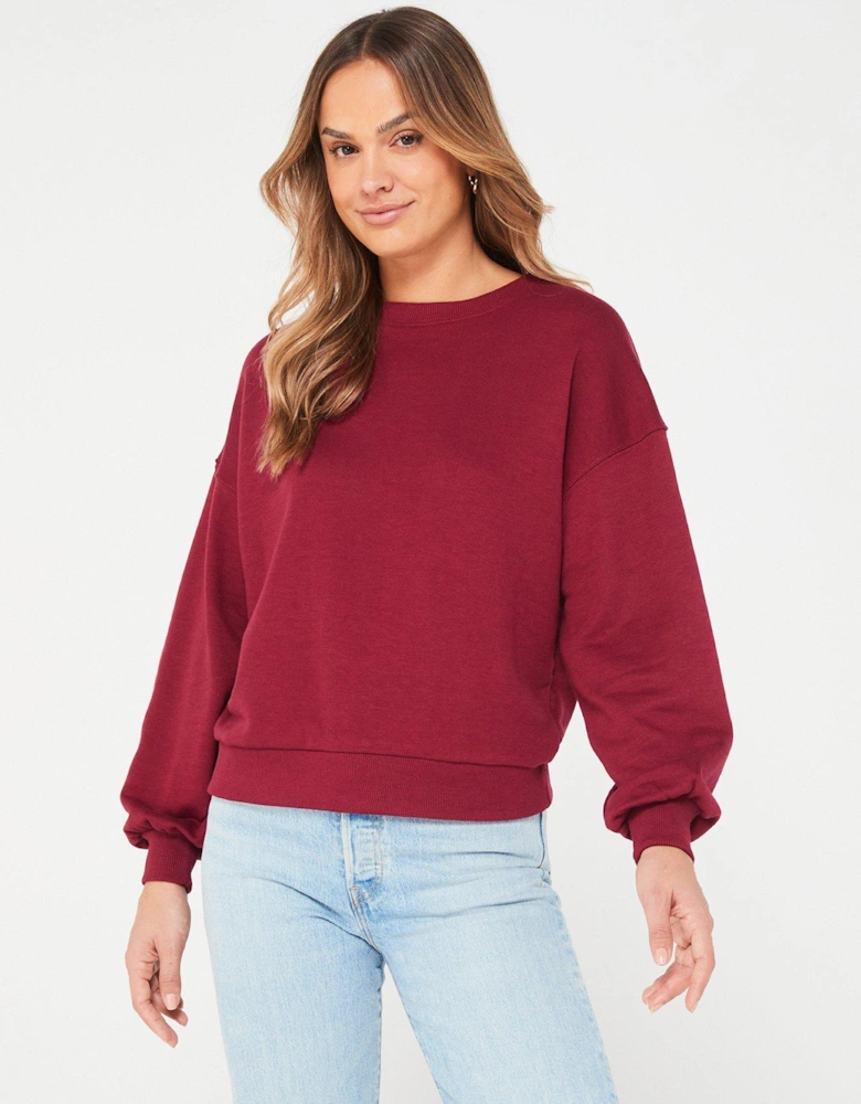 Crew Neck Sweat - Burgundy