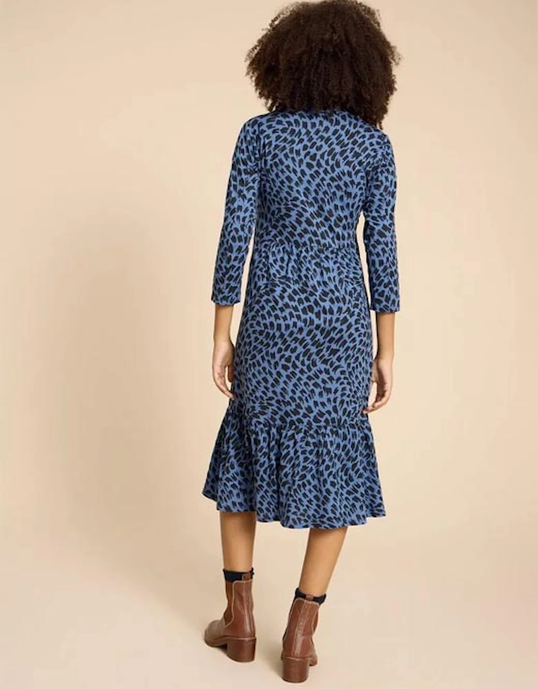 Petite Women's Naya Jersey Dress Blue Print