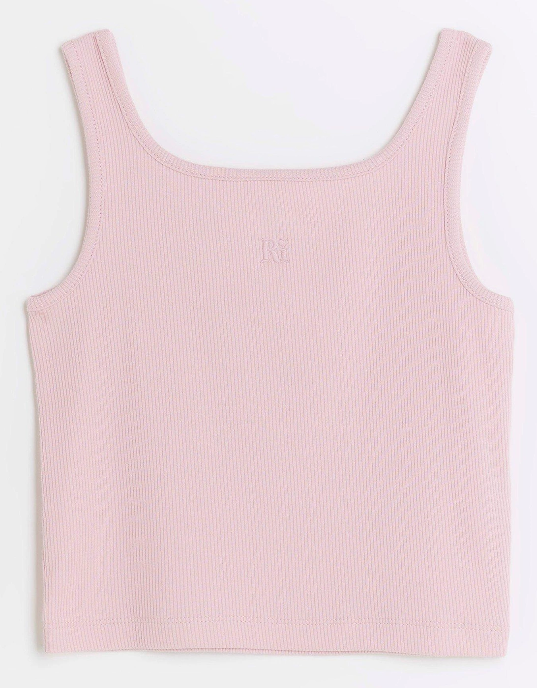 Girls Embroidered Logo Crop Vest - Pink, 5 of 4