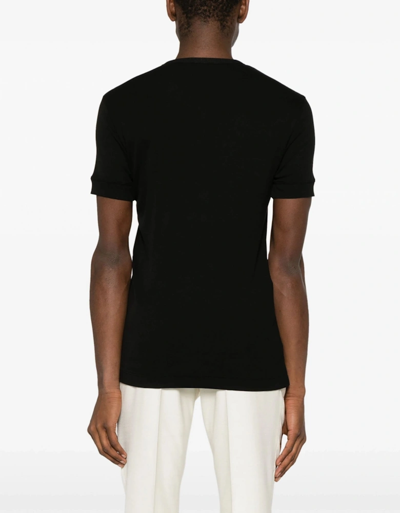 Lyocell SS Rib Henley Black