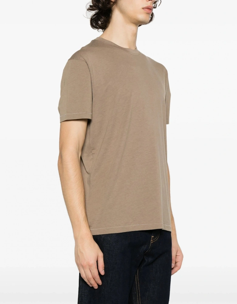 Lyocell Cotton T Shirt Khaki