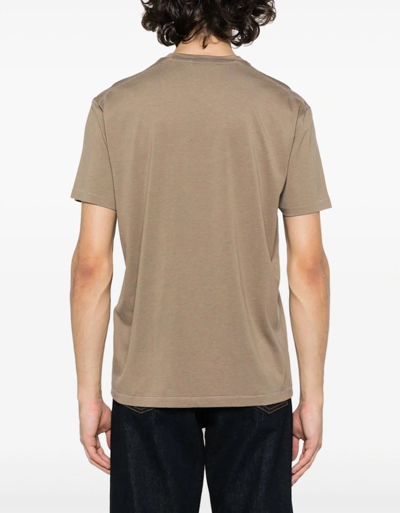 Lyocell Cotton T Shirt Khaki