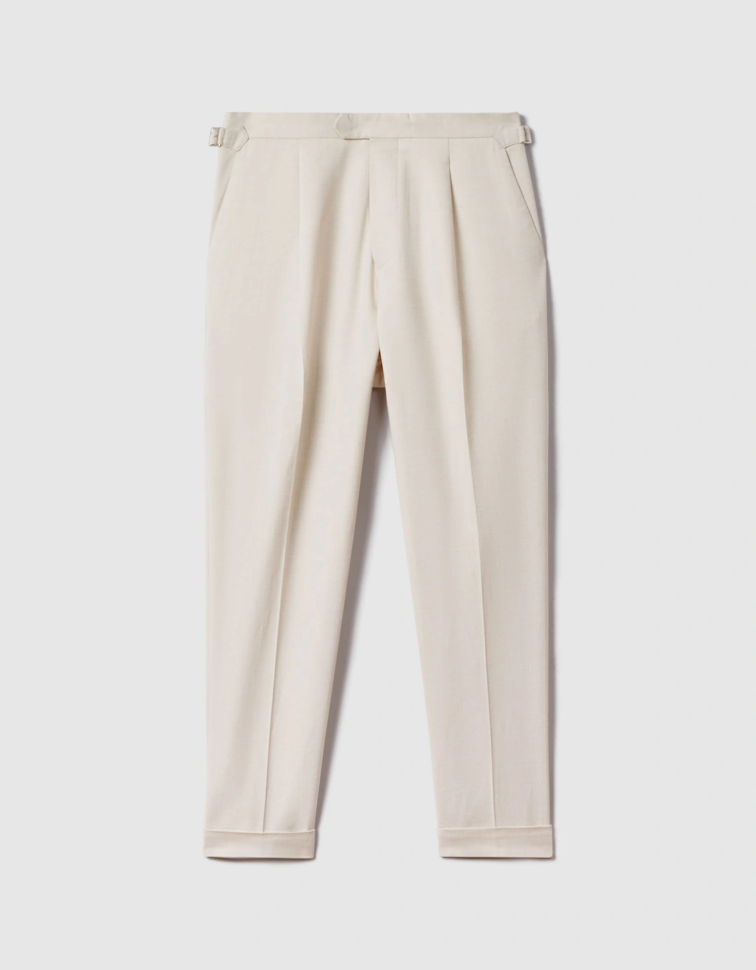 Slim Fit Adjuster Tapered Trousers with Turn-Ups, 2 of 1