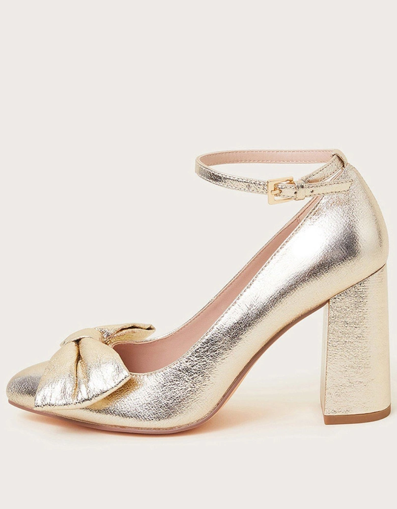 Cathy Gold Bow Shoe
