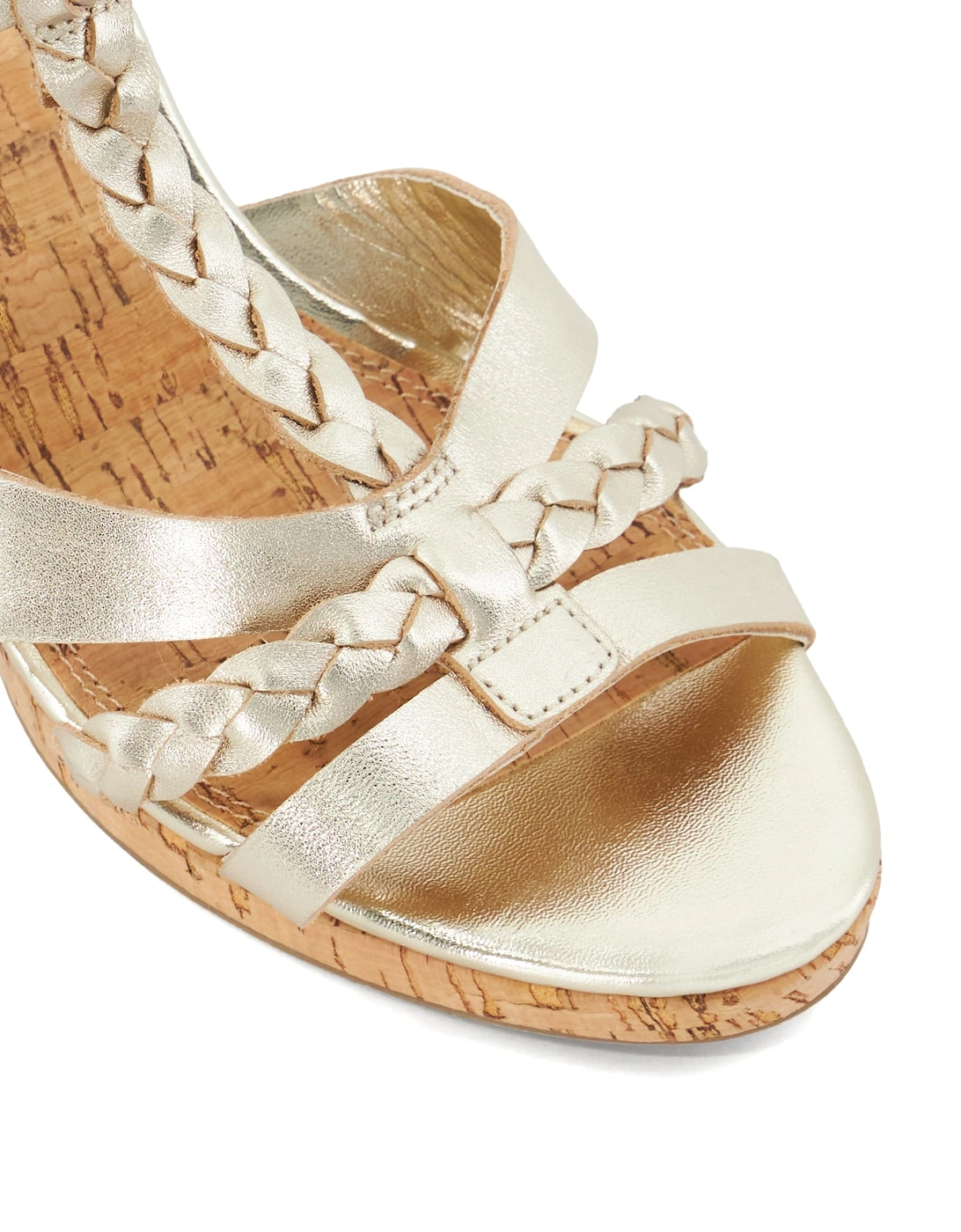 Ladies Koali - Plait Strap Cork Wedge Sandals