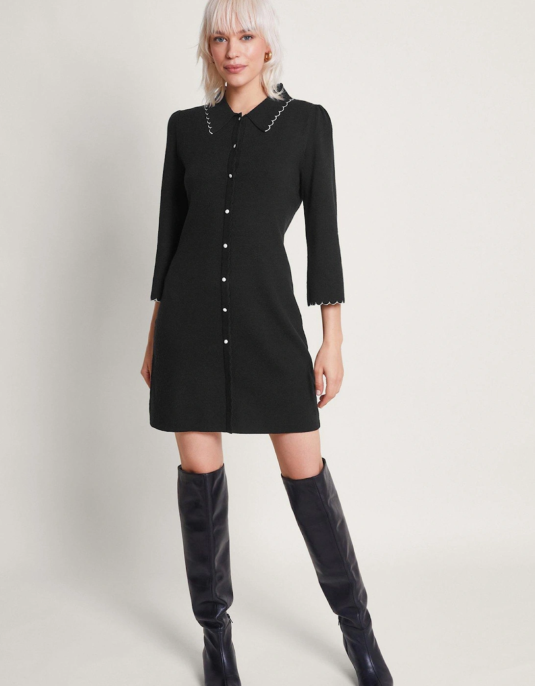 Samia Shirt Dress - Black, 2 of 1