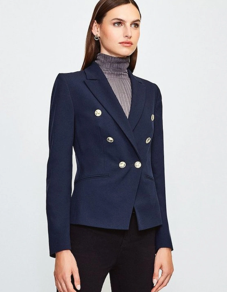 Tailored Button Military Blazer