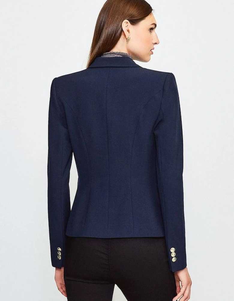 Tailored Button Military Blazer