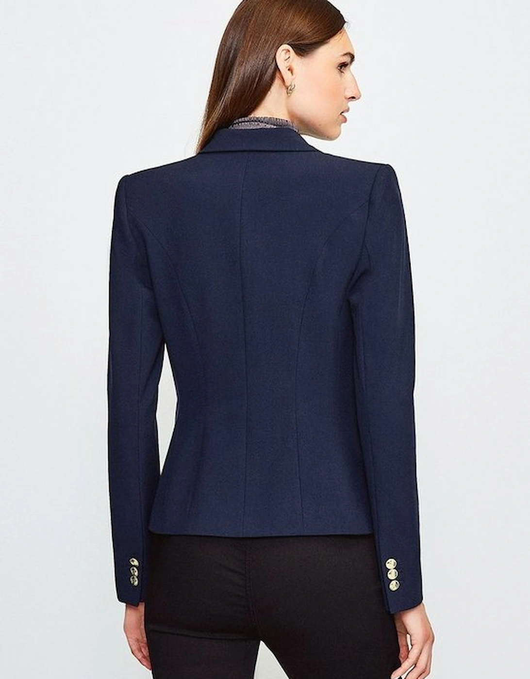 Tailored Button Military Blazer