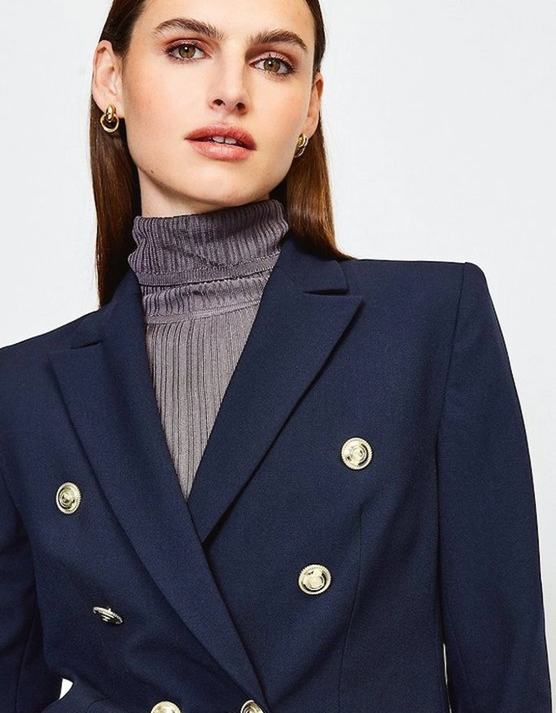 Tailored Button Military Blazer