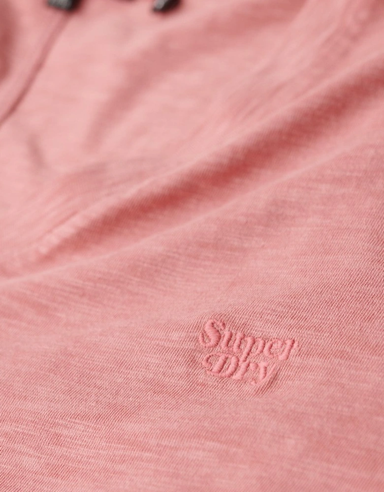 Women's Studios Slub Embroidered Vee T-Shirt Dusty Rose