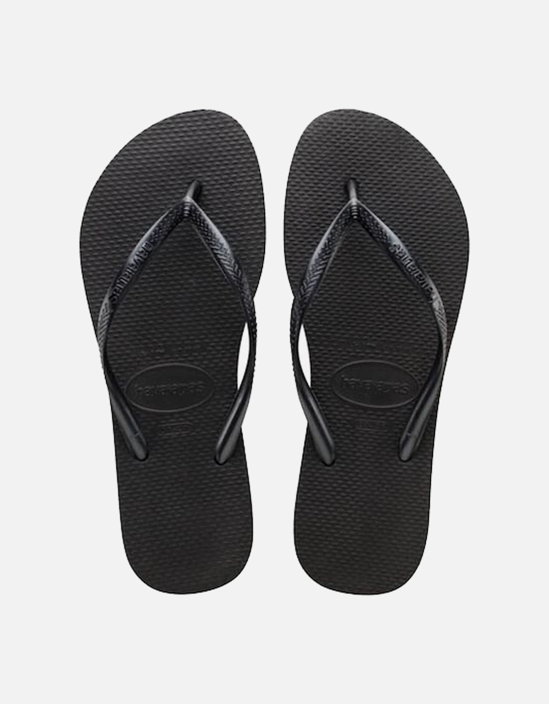 Women's Slim Flip Flops Black, 6 of 5