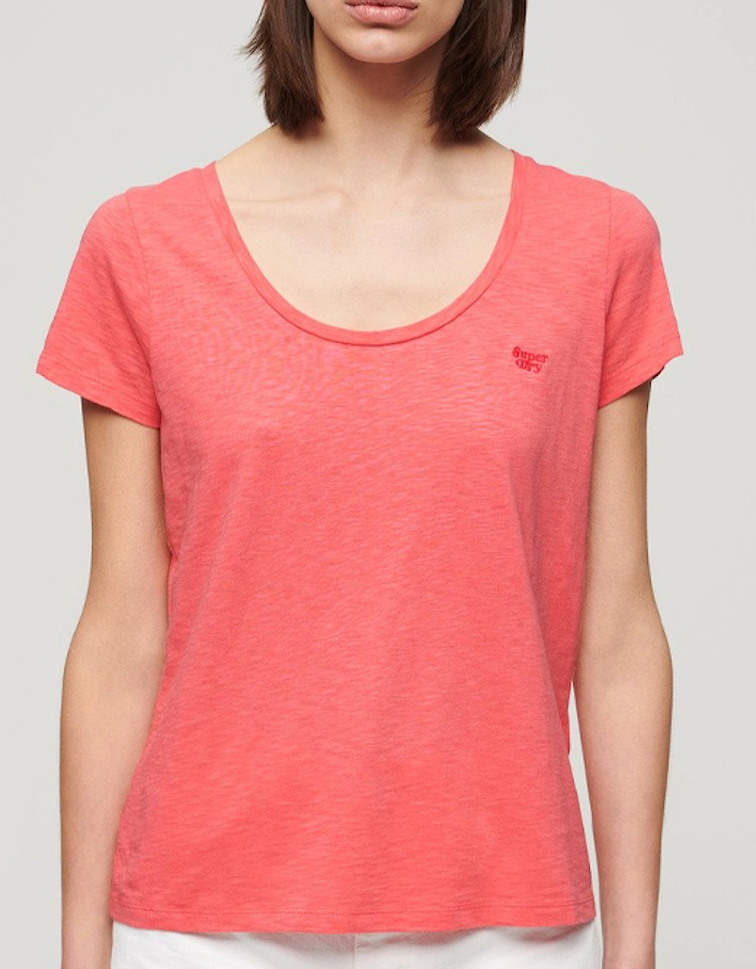 Women's Scoop Neck Tee Sugar Coral, 6 of 5