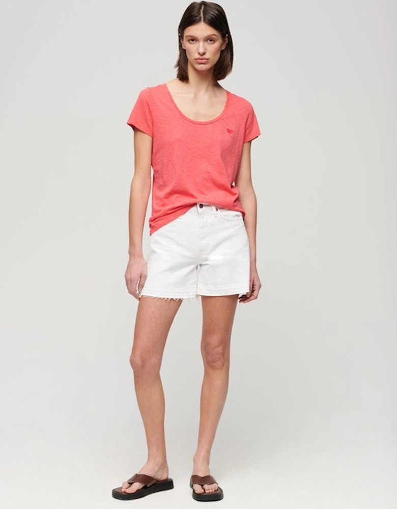 Women's Scoop Neck Tee Sugar Coral