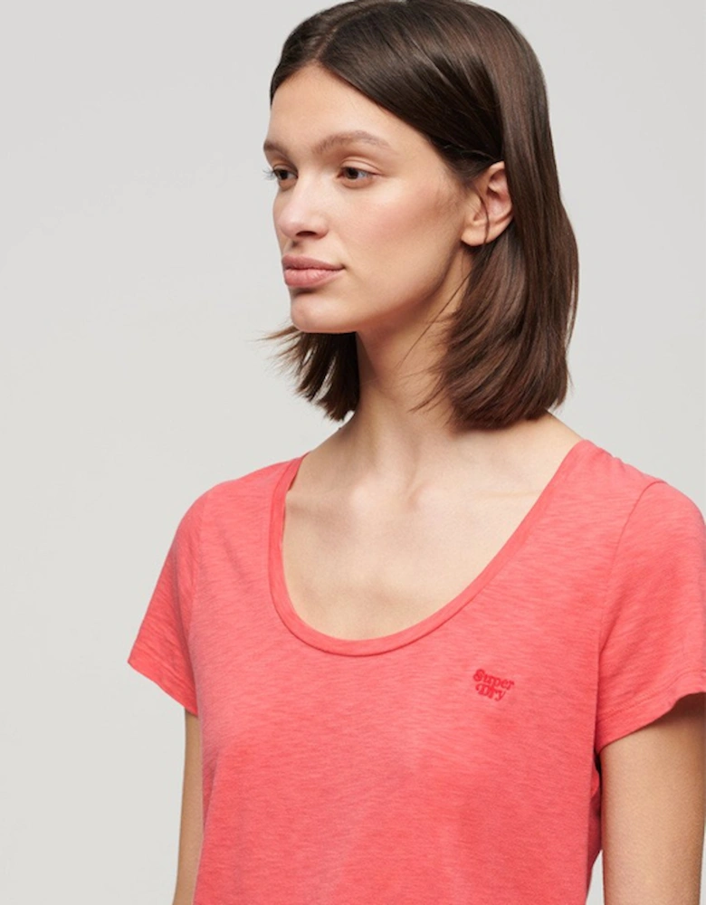 Women's Scoop Neck Tee Sugar Coral